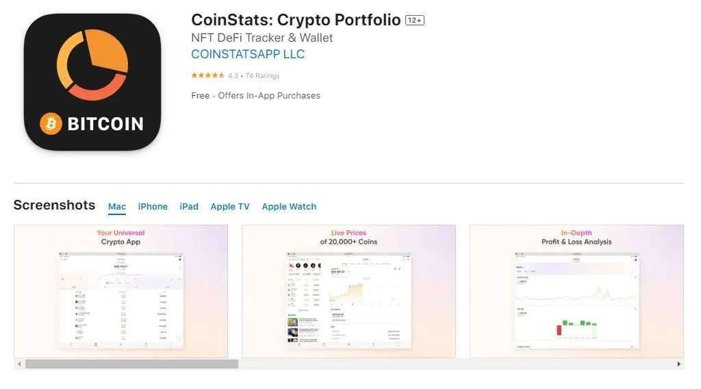 kojnstats Койнстатс приложение для крипты